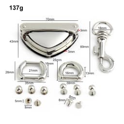 4/10Sets Metal Clasp Lock Snap Hook For DIY Leather Craft Handbag Shoulder Purse Briefcase Catch Buckles Whole Set Accessories