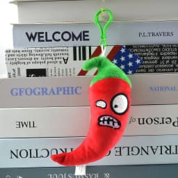 2025 New Style Plants vs Zombies Plush Pendant Cute SunFlower Peashooter Chomper Bag Keychain Decoration Stuffed Doll Kids Gift