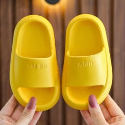 Summer Children's Casual Slippers Solid Color Breathable Non-Slip Home Bathroom Beach Kids Soft Slippers Boys Girls Indoor Shoes