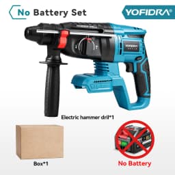 YOFIDRA 26MM Brushless Electric Hammer Drill Multifunctional Rotary Cordless Rechargeable Power Tools For Makita 21V Battery Pin