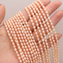 4-5mm High Quality AAA Natural Freshwater Pearl High-gloss Rice-shaped Beads for Jewelry Making DIY Necklace Bracelet Accessory