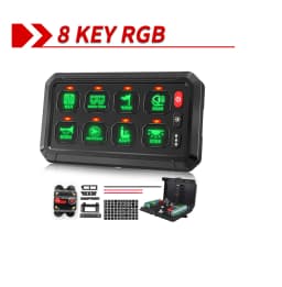 COLIGHT 12V 24V 12 Gang 8 Gangs Universal Led Switch Panel APP Control Adjustable RGB Colors Brightness Multifunction for Car