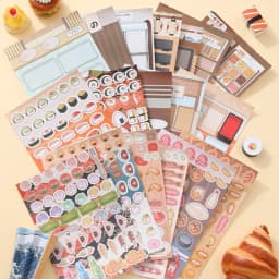 Mr.Paper 18Pcs Tidy Up Challenge Sticker Book Stress Relief Organizing Scene Sticker for DIY Journal Scrapbook Decor