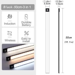 Under Cabinet Lights LED Motion Sensor Night Light USB Rechargeable Dimmable Lamps for Kitchen Cabinet Bedroom Wardrobe Lighting