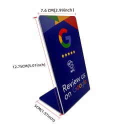 NFC 215 Programmable Google Review Acrylic Stickers Card NFC Station Table 13.56Mhz Waterproof NFC Stand Google Review Card