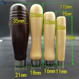 3Pcs/lot Wooden File Handle Replacement For Woodworking File Craft Polishing Hand Tool