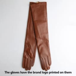 Multiple Colors 50cm Long Leather Gloves, Sheepskin Women's Leather Gloves, Warm Women's Winter Gloves, Simple Women's Gloves-22