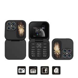 SERVO I17 PRO Mini Foldable Mobile Phones 1.77' Display 2G GSM Speed Dial Cell Phone Dual SIM Blacklist Magic Voice Flashlight
