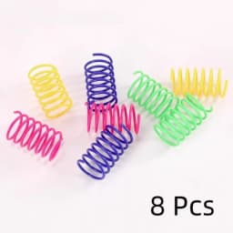 4/200Pcs Interactive Colorful Gauge Kitten Coil Spiral Springs Cat Toys for Kittens And Cats Pet Products