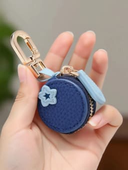 Multi-Piece Set - Mini Cute Blueberry Fruit Pendant Coin Purse Keychain Charm Fashion PU Leather Charm Small Bag Gift for Women