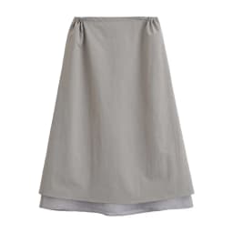 AOMO 2026 Women Gray Patchwork Skirt Strethy Waist Female Skirts QN151