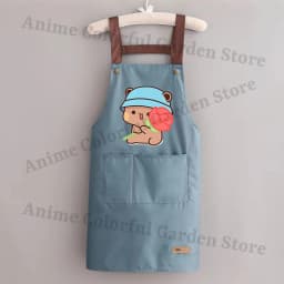 Bubu Dudu Kitchen Waterproof Oil Resistant Apron for Men Women Anime Fashion Aprons Cooking Solid Color Hotel Work Clothes Gifts