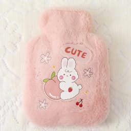 Cartoon Plush Rabbit Bear Hot Water Bottle Water Filling Velvet Small Portable Student Hand Warmer Cute Warm Water Bag