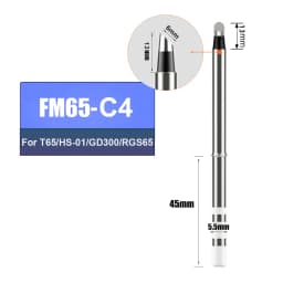 T65 FM65 Soldering Iron Tip for T65 HS01 GD300 T85 Replacement Heater Solder Compatible with SH series Not Applicable T12
