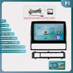 Hizpo Android 14 DSP RDS Carplay 4G WIFI BT GPS Head Unit For Toyota Tacoma 2 HILUX 2005-2015 Car Radio Multimedia Video No DVD