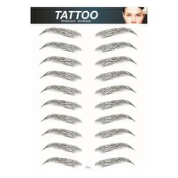 Brown Eyebrows Makeup Tattoo Sticker Water-based Hair-liked Waterproof Long Lasting False Stickers for Brow Grooming Shaping