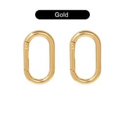 CRAZYSMITH Metal Oval Ring Spring Clasps Hook Buckles Openable Carabiner Keychain 2Pcs Leather Handbag Strap Belt Hooks Chain