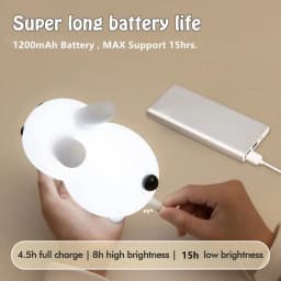 LED Rabbit Night Light Remote Control Dimmable RGB Rechargeable Silicone Bunny Lamp for Children Baby Toy Gift Touch Sensor
