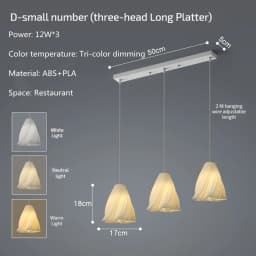 Modern Creative 3D Printing Ceiling Chandelier for living room Bedroom Bedside Restaurant Pendant Lights Dining Table Decor Lamp