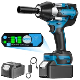 1800N. M Torque Brushless Electric Impact Wrench | 1/2 Inch Lithium-Ion Battery Rechargeable, Suitable For Heavy-Duty Projects,