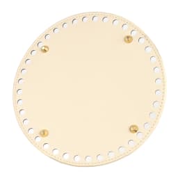 20*20cm Round PU Leather Bag Bottom for Knitting Bags Base Pad With Holes DIY Crochet Handmade Bottoms Handbag Accessories