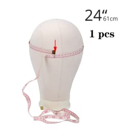 Nunify Mannequin Head Wig Stand Rose Pink 22"Canvas Head 21-25" Wig Head Stand Adjustable Tripod Stand Wigs Making Display Tools