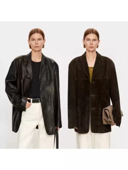 Classic Ultra Soft Black Leather Jacket Women's Casual Style 2026 New High-End Minimalist Silhouette Leisure Suit