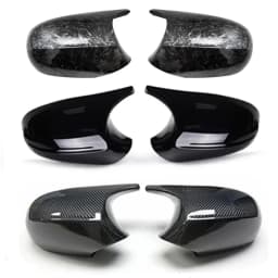 Rearview Mirror Covers for Bmw 1 3 Series E90 E91 E92 E93 E80 E81 E87 E88 Rear-View Carbon Fiber Gloss Black