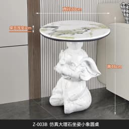 Home Decor Elephant Statue Side Tables Living Room Round Tea Table Bedroom Bedside Table Creative Animal Sculpture Coffee Tables
