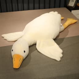 50-190cm Large Brown Hug Stuffed Animal Duck Kawaii Giant Goose Plush Toy Sleeping Pillow Big Soft Doll Party Gift for Boy Girls