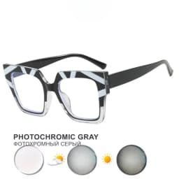 Color Matching Large Frame Cat's Eye Anti-Blue Light Myopia Glasses Frame Fashion Cool Plain Glasses -25~-600