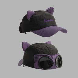 Fashion Cat Ear Sunglasses Pilot Hats Quick-drying Color Matching Baseball Cap Breathable Sun Protection Sunshade Hat Unisex
