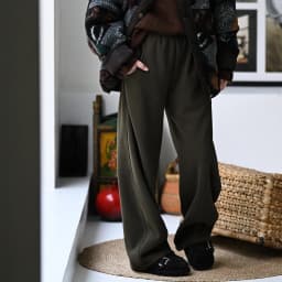MICOCO K2221C Korean version of casual simple and fluffy loose all-in-one slim elastic high waist banana sweatpants