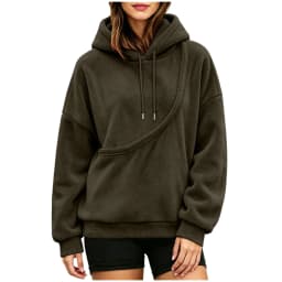 Unisex Fall And Winter Casual Fleece Solid Color Pet Pocket Hooded Sweatshirt Funny Pullover Women Sweatshirt