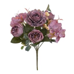 Artificial Flowers Retro Silk Rose Bouquet Hydrangea Peony Vintage Bride Holding Fake Plants Home Wedding Decoration Accessories