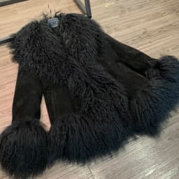 Sheep Collar Coats Women Winter Luxury Mongolian Fur Leather Jackets with Long Sleeve 7251