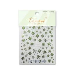 5D Laser Winter Snowflake Christmas Shiny Rhinestone Embossed Relief Self Adhesive Nail Art Decoration Sticker Manicure Decals