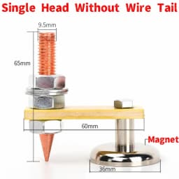 Welding Magnet Head Magnetic Welding Ground Clamp Tools Strong Magnetism Large Suction Copper Tail Welding Stability Clamps