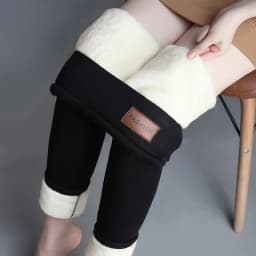 Women Solid Comfortable Stretchy Thermal Plus Size Fleece Lined Velvet Keep Warm Pants Winter Women Leggings High Waist Leggings