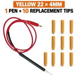 TOKTOS Brush Plating Pen Kit with 10 Replacement Tips 20-44mm Jewelry Gold Silver Electroplating Repair Pen Accessories