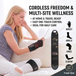 Electric Compress Hot Wrist Wrap 36/48 LEDs 3 Modes 660nm 850nm Infrared Wearable Joint Support Portable Hand Relaxation Brace