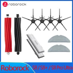 For Roborock S8 Pro Ultra S8+ Spare Parts DuoRoller Main Side Brushes Mop Cloths HEPA Filters Dust Bags Accessories