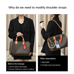 EverToner Leather Bag Strap for l-v Spedy soft 30 Shoulder Straps Long Bags Belts Replacement Decorative Chain bag Accessories