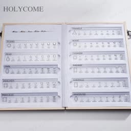 Jewelry Tool Template CustomComparison Chart CZ 5A Selectable Diamond Carat Dealer Tools Kit Set Reference for Ring Measurement