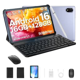 DOOGEE U10 Tablet 10.1" HD Display Android 16 16GB RAM 128GB ROM 5060mAh Large Battery Widevine L1 WiFi6 8MP+5MP Pad PC