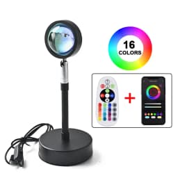 Sunset Lamp Multiple Colors Sunset Projection Lamp with Remote Smart APP Night Light for Room Bedroom Decoration Photography