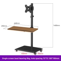 Adjustable Mobile Standing Desk Riser with Ergonomic Monitor Arm and Keyboard Tray