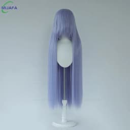 Very High Quality 600g 68 Colors 40 Inch 100cm Long Straight Cosplay Wig With Bangs Heat Resistant Hair Anime Wigs + Wig Cap