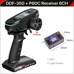 DUMBORC DDF-350 Transmitter with Receiver 2.4G 10CH Digital Radio Remote Controller for RC Car Boat Tank LCD FHSS System