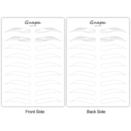 Microblading Practice Skin Pattern Sheet Pre-Printed Brow Mapping Guide Flexible Silicone Pad for Precise Hair Strokes & Shading